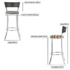 Kit Com 3 Banquetas Em Alumínio, Fibra Sintética E Tecido Imp