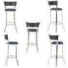 Kit Com 3 Banquetas Em Alumínio, Fibra Sintética E Tecido Imp