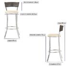 Kit Com 3 Banquetas Em Alumínio, Fibra Sintética E Tecido Imp