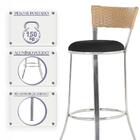 Kit Com 3 Banquetas Em Alumínio, Fibra Sintética E Tecido Imp