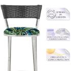 Kit Com 3 Banquetas Em Alumínio, Fibra Sintética E Tecido Imp