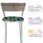 Kit Com 3 Banquetas Em Alumínio, Fibra Sintética E Tecido Imp