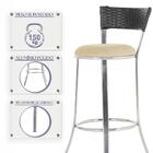 Kit Com 3 Banquetas Em Alumínio, Fibra Sintética E Tecido Imp