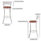 Kit Com 3 Banquetas Em Alumínio, Fibra Sintética E Tecido Imp