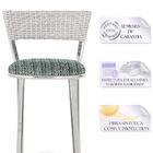 Kit Com 3 Banquetas Em Alumínio, Fibra Sintética E Tecido Imp