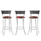 Kit Com 3 Banquetas Em Alumínio, Fibra Sintética E Tecido Imp