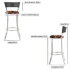 Kit Com 3 Banquetas Em Alumínio, Fibra Sintética E Tecido Imp