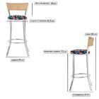 Kit Com 3 Banquetas Em Alumínio, Fibra Sintética E Tecido Imp