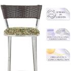 Kit Com 3 Banquetas Em Alumínio, Fibra Sintética E Tecido Imp