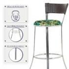 Kit Com 3 Banquetas Em Alumínio, Fibra Sintética E Tecido Imp