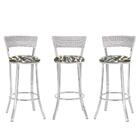 Kit Com 3 Banquetas Em Alumínio, Fibra Sintética E Tecido Imp