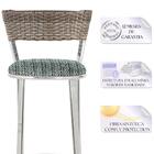 Kit Com 3 Banquetas Em Alumínio, Fibra Sintética E Tecido Imp