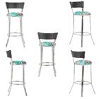 Kit Com 3 Banquetas Em Alumínio, Fibra Sintética E Tecido Imp