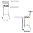 Kit Com 3 Banquetas Em Alumínio, Fibra Sintética E Tecido Imp