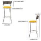 Kit Com 3 Banquetas Em Alumínio, Fibra Sintética E Tecido Imp