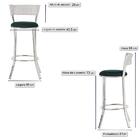 Kit Com 3 Banquetas Em Alumínio, Fibra Sintética E Tecido Imp