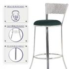 Kit Com 3 Banquetas Em Alumínio, Fibra Sintética E Tecido Imp