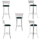 Kit Com 3 Banquetas Em Alumínio, Fibra Sintética E Tecido Imp