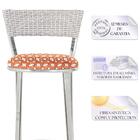 Kit Com 3 Banquetas Em Alumínio, Fibra Sintética E Tecido Imp