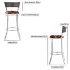 Kit Com 3 Banquetas Em Alumínio, Fibra Sintética E Tecido Imp