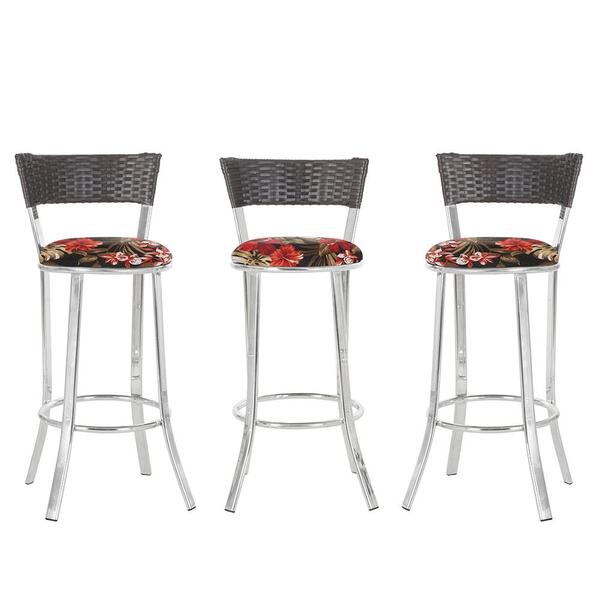 Kit Com 3 Banquetas Em Alumínio, Fibra Sintética E Tecido Imp