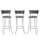 Kit Com 3 Banquetas Em Alumínio, Fibra Sintética E Tecido Imp