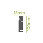 Kit Com 3 Barras Guarnição De Poliestireno 10cmx15mm Frisado