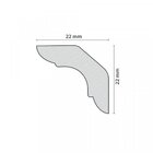 Kit Com 3 Barras Roda Teto De Poliestireno 2.2cm X 22mm X 2,0