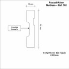 Kit Com 3 Barras Rodapé De Mdf 7cm X 15mm X 2,40m Com Friso M