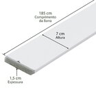 Kit Com 3 Barras Rodapé De Mdf 7cmx15mmx1.85m Revestido Liso