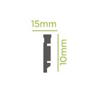 Kit Com 3 Barras Rodapé De Poliestireno 10cmx15mm Frisado Col