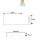 Kit Com 3 Barras Rodapé Mdf 701 15mmx7cmmetro Linear 7,2m  Br