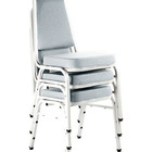 Kit Com 3 Cadeiras Empilháveis Linha Hotel Plus Cinza