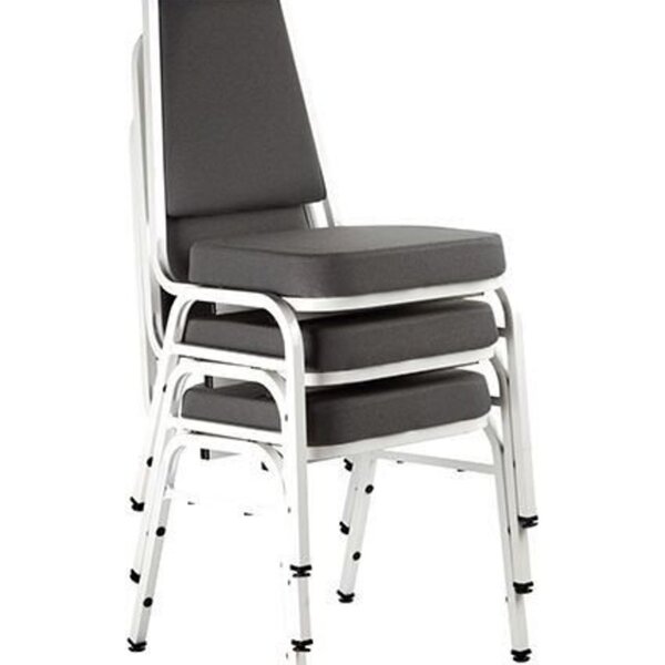 Kit Com 3 Cadeiras Empilháveis Linha Hotel Plus Cor Cinza