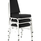 Kit Com 3 Cadeiras Empilháveis Linha Hotel Plus Preto