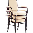 Kit Com 3 Cadeiras Para Auditório Linha Hotel Bege