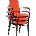 Kit Com 3 Cadeiras Para Auditório Linha Hotel Vermelho