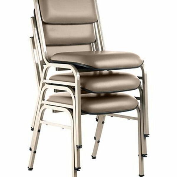 Kit Com 3 Cadeiras Para Auditórios Linha Hotel Smart Bege