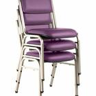 Kit Com 3 Cadeiras Para Auditórios Linha Hotel Smart Roxo