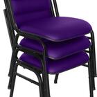 Kit Com 3 Cadeiras Para Auditórios Linha Hotel Smart Roxo