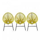 Kit Com 3 Cadeiras Para Jardim Circulares Caribe