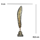 Kit Com 3 Escultura Decoração Para Sala Estatuetas Penas