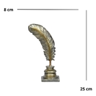 Kit Com 3 Escultura Decoração Para Sala Estatuetas Penas