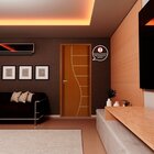 Kit Com 3 Folhas De Porta Madeira Decorada 210x70cm Espessura