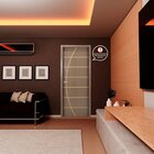 Kit Com 3 Folhas De Porta Madeira Decorada 210x90cm Espessura