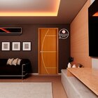 Kit Com 3 Folhas De Porta Madeira Decorada 210x90cm Espessura