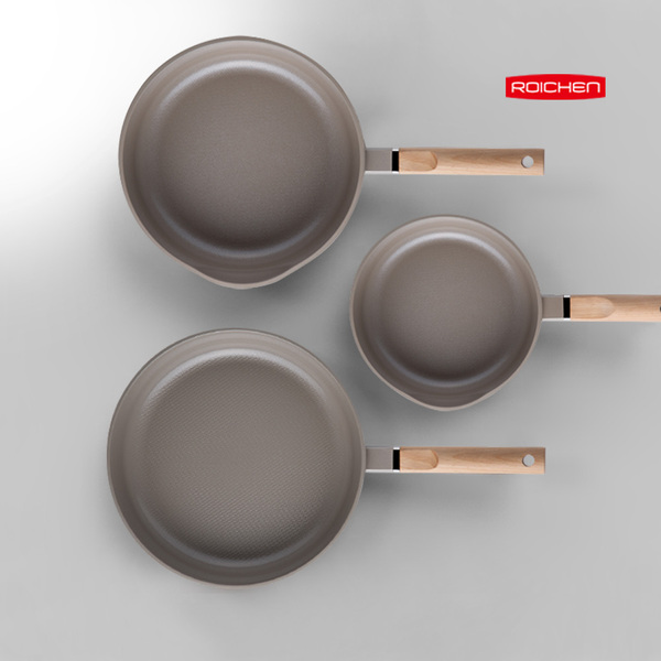 Kit Com 3 Frigideira Cerâmica Antiaderente Roichen - Indução