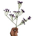 Kit Com 3 Galhos De Mosquitinho Roxo Artificial Para Transfor