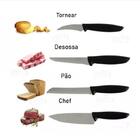 Kit Com 3 Jogos De Facas 9 Peças Preto Tramontina Plenus