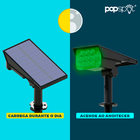 Kit Com 3 Luminária Spot Solar Espeto De Jardim Potente 12h R